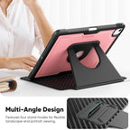 Honeycomb Magnetic Rotation Holder Leather Smart Tablet Case — For iPad 2025 / 2022