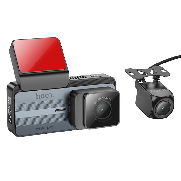 hoco DV12 2K 3.69 inch IPS Screen Display GPS Driving Recorder with Rear Camera