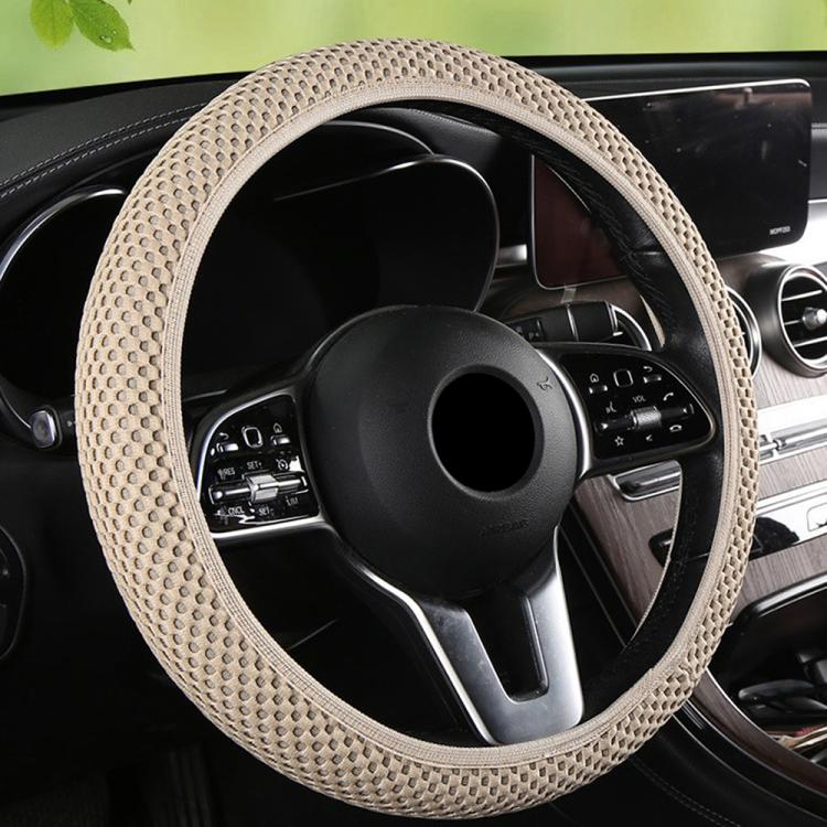 Breathable Mesh Elastic Car Universal Anti-skid Steering Wheel Cover, Diameter: 38cm — Red