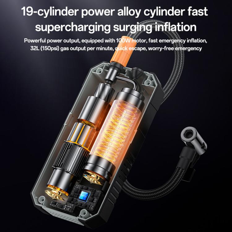 Yesido VC12 7800mAh Multi-function Car Air Pump Car Tires Cordless Tire Inflator