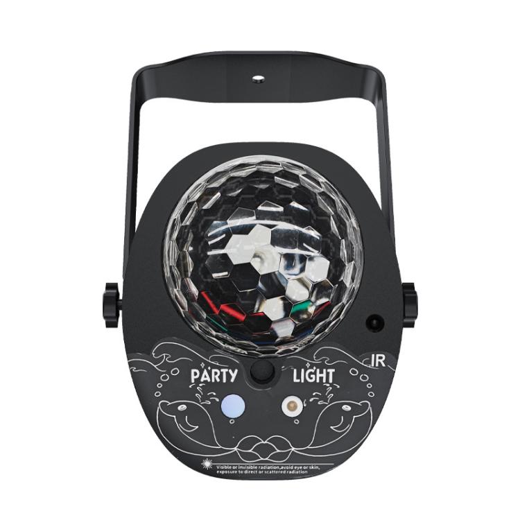 3-in-1 RGB Laser Light LED Stage Voice Control Magic Ball Lamp — No Remote Control