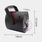 3-in-1 RGB Laser Light LED Stage Voice Control Magic Ball Lamp — With Remote Control