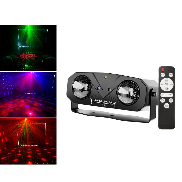 Double Magic Ball Laser Light LED Water Ripple RGB Rotating Stage Lamp — view 10