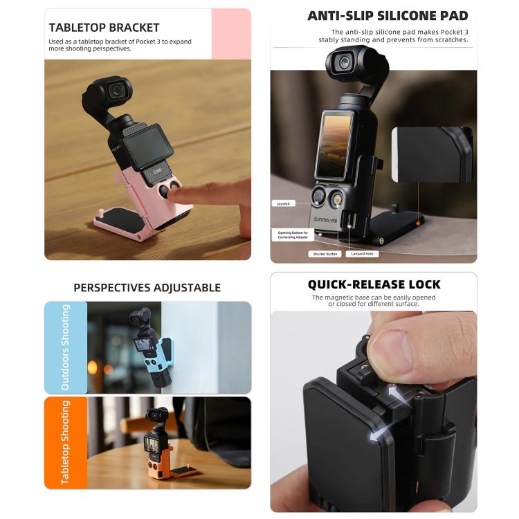 Sunnylife Multifunctional Magnetic Mount Tabletop Base Bracket