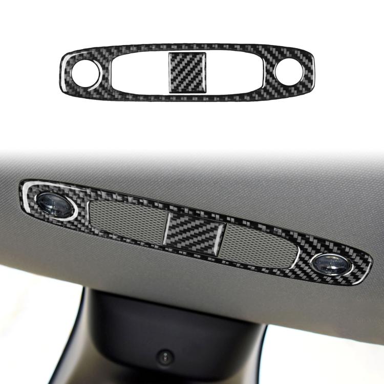For Tesla Model 3 2019-2022 / Y 2019-2024 2pcs/Set Carbon Fiber Car Reading Light Panel Decorative Sticker — view 6