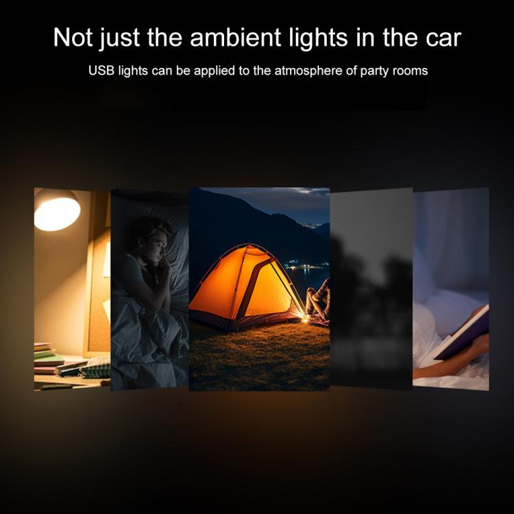 4pcs Car USB LED Atmosphere Light