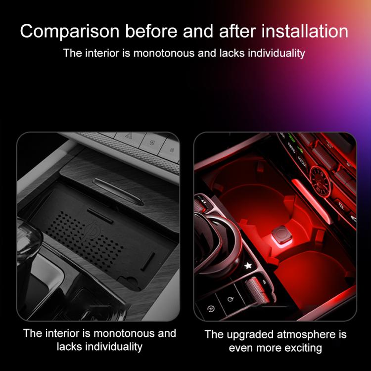 4pcs Car USB LED Atmosphere Light
