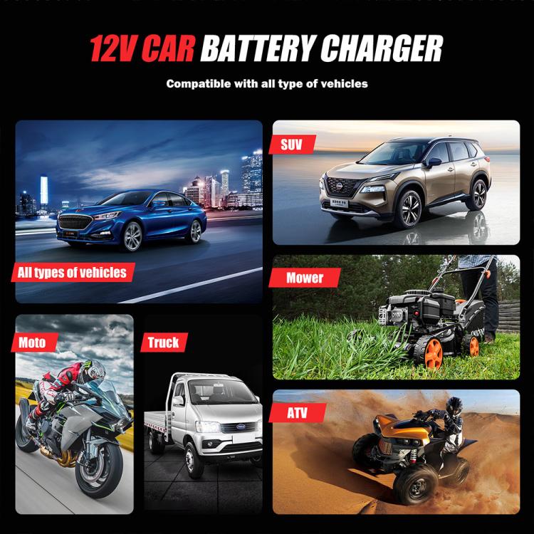 FOXSUR FBC1206F 12V 6A Car Motorcycle Battery Charger Smart Repair Multi-function Charger — view 18