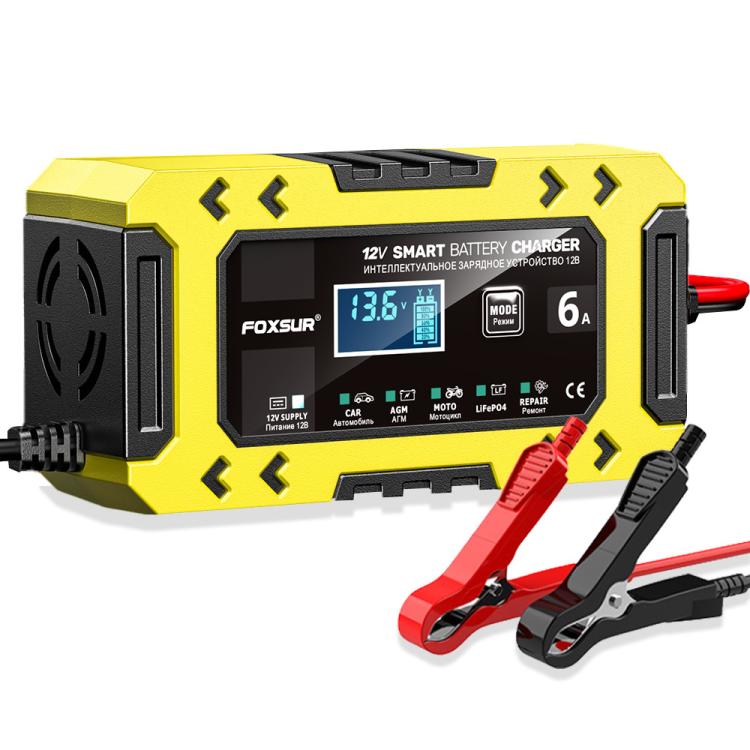 FOXSUR FBC1206F 12V 6A Car Motorcycle Battery Charger Smart Repair Multi-function Charger — view 23