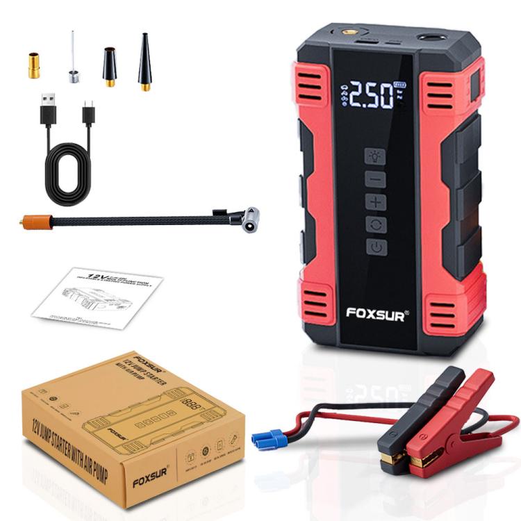 FOXSUR Car Emergency Starter Power Supply Multi-function Portable Car Air Pump — view 11