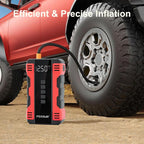 FOXSUR Car Emergency Starter Power Supply Multi-function Portable Car Air Pump — Yellow