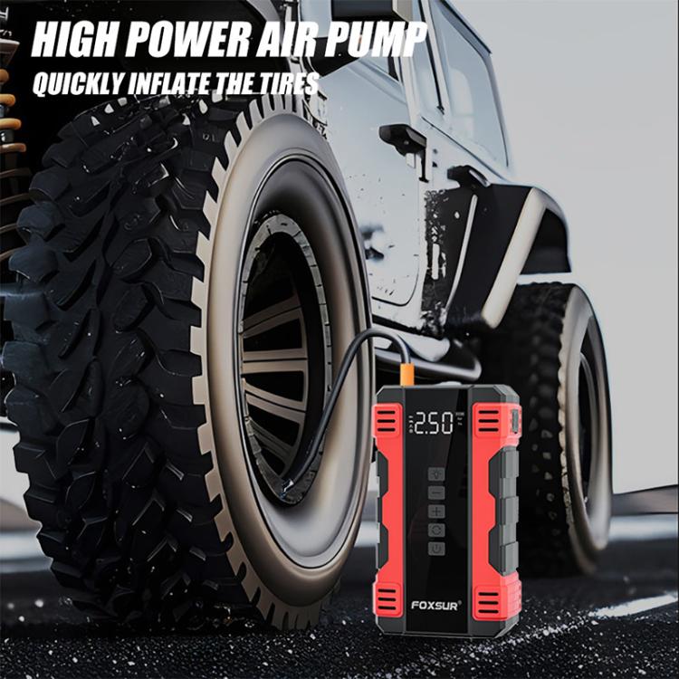 FOXSUR Car Emergency Starter Power Supply Multi-function Portable Car Air Pump — view 9