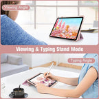 Marble Pattern Crystal Acrylic Smart Tablet Leather Case with Pen Slot
