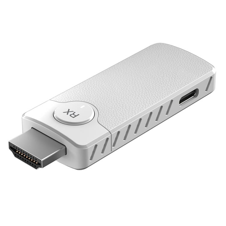 Q50 Leather Texture Wireless HDMI Video Transmitter and Receiver Extender Adapter — White