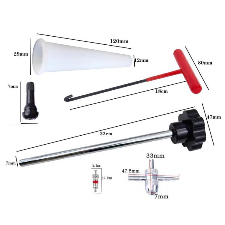 Car Tire Repair Tool Valve Installation Tool Set, 13pcs / Set