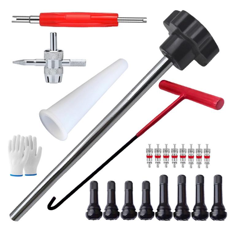 Car Tire Repair Tool Valve Installation Tool Set, 23pcs / Set — 23pcs / Set