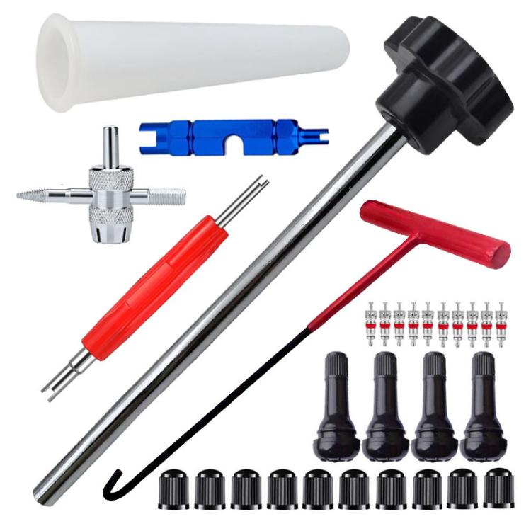 Car Tire Repair Tool Valve Installation Tool Set, 30pcs / Set — 30pcs / Set