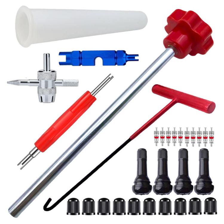 Car Tire Repair Tool Valve Installation Tool Set, 30pcs / Set