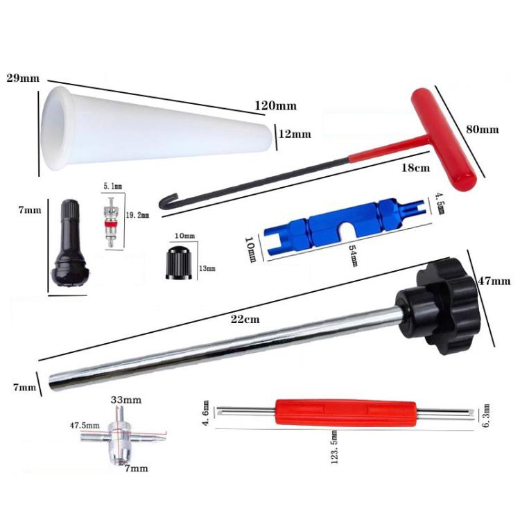 Car Tire Repair Tool Valve Installation Tool Set, 30pcs / Set