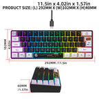 HXSJ V700WB Wired RGB Backlit Membrane Keyboard 61 Key Caps, Cable Length: 1.7m