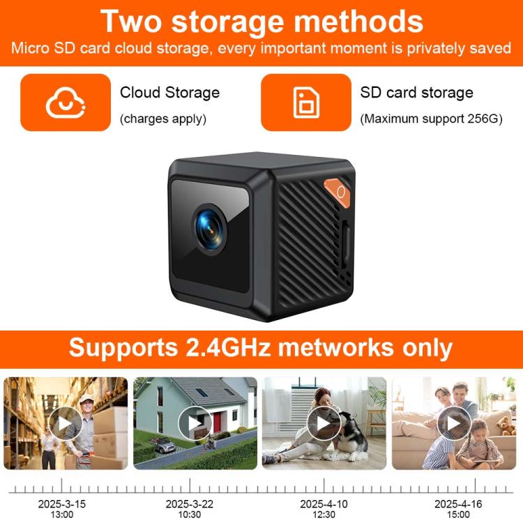 W02 HD Magnetic WiFi Smart Mini Camera Supports Motion Detection Infrared Night