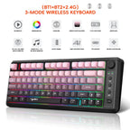 HXSJ L400 Three-mode Wireless RGB Light Thin Film 81 Keys Keyboard