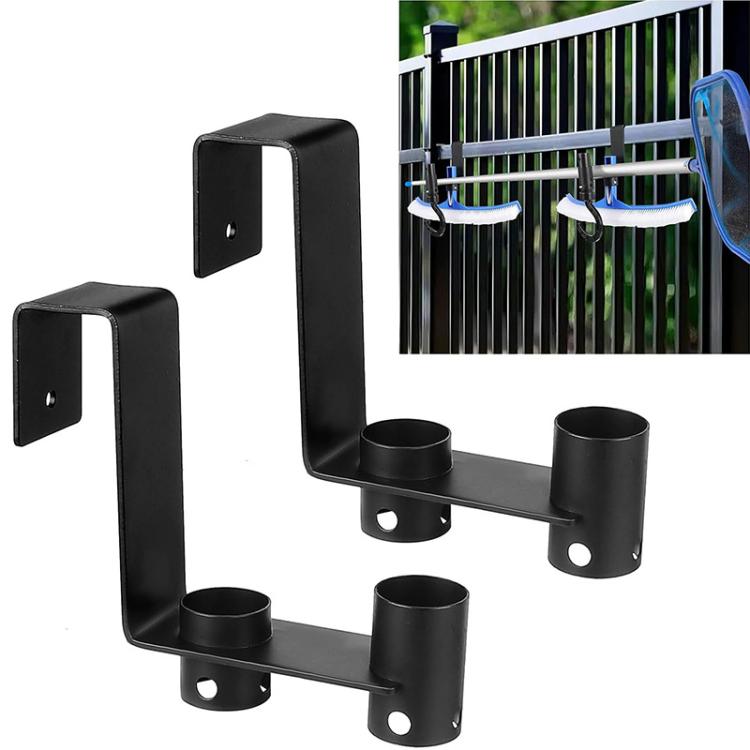 2pcs/Pack Hanging Pool Fence Hook Multifunctional Pool Cleaning Tool Storage Rack