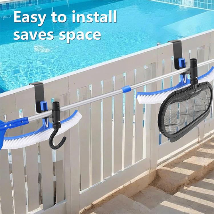 2pcs/Pack Hanging Pool Fence Hook Multifunctional Pool Cleaning Tool Storage Rack