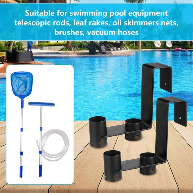 2pcs/Pack Hanging Pool Fence Hook Multifunctional Pool Cleaning Tool Storage Rack