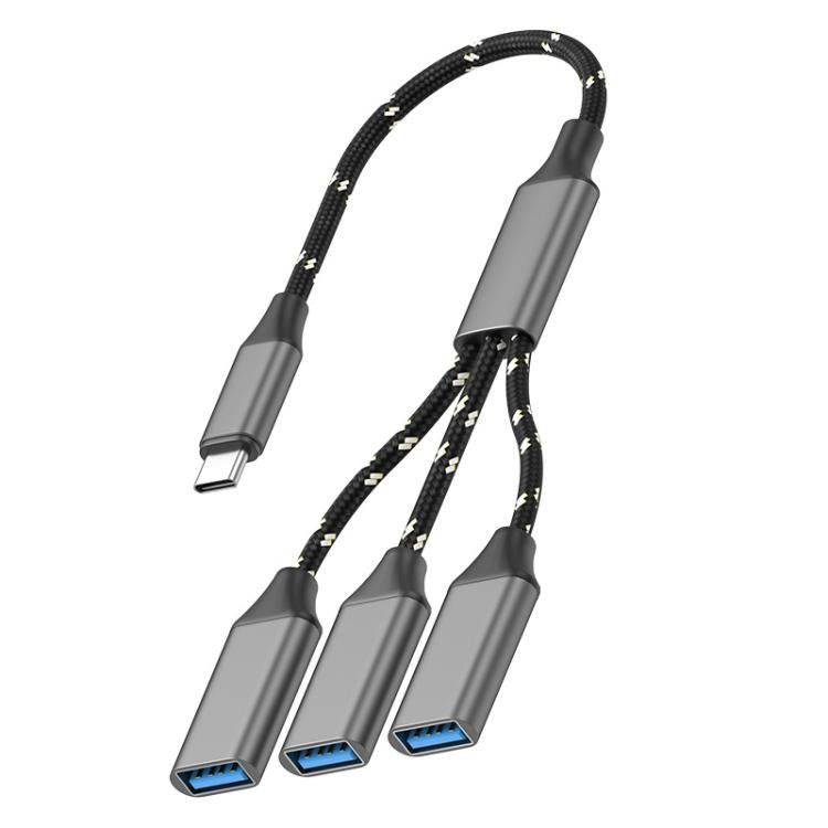 3 in 1 OTG Expander Splitter Dock Station — USB-C / Type-C to USB-A