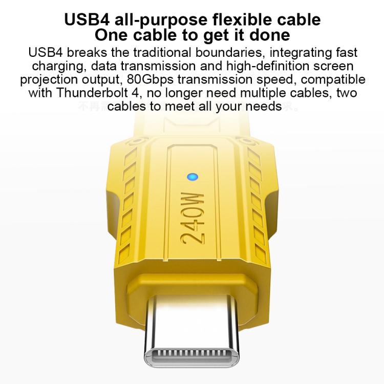 Portable Keychain 80Gbps 240W USB4 Type-C / USB-C Charging Cable — view 5
