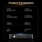 X88 mini 14 TV Android 14 Smart HD TV Box, RK3518 Quad-Core 64bit Cortex-A53
