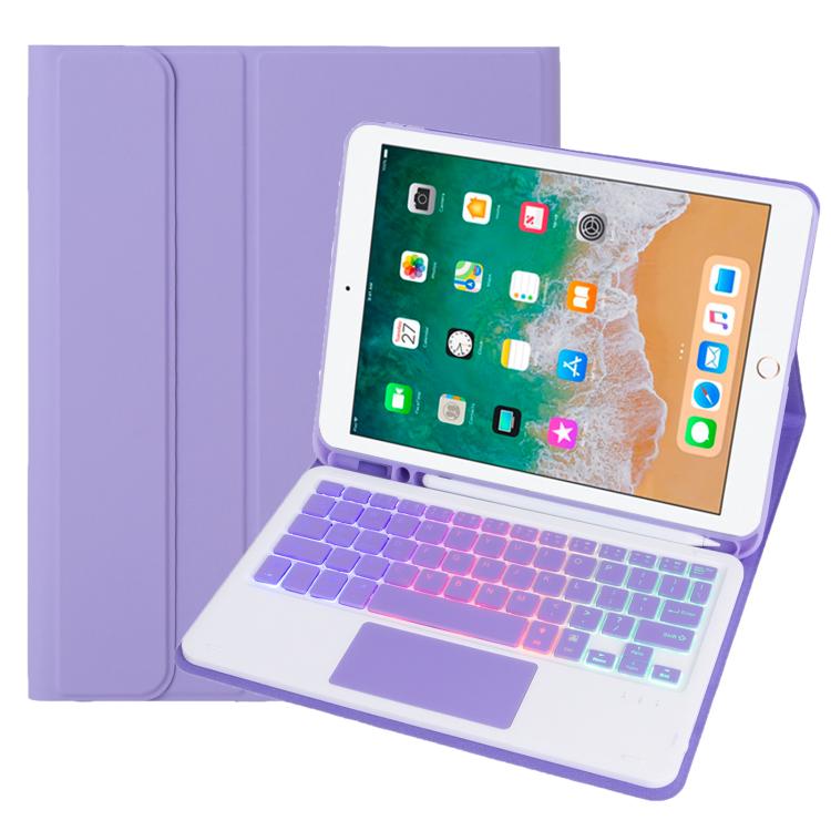 A07B-AS Backlight Bluetooth Touch Keyboard Leather Tablet Case with Pen Slot