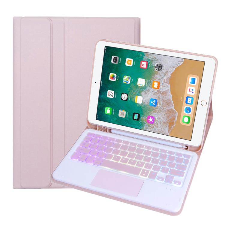 A07B-AS Backlight Bluetooth Touch Keyboard Leather Tablet Case with Pen Slot