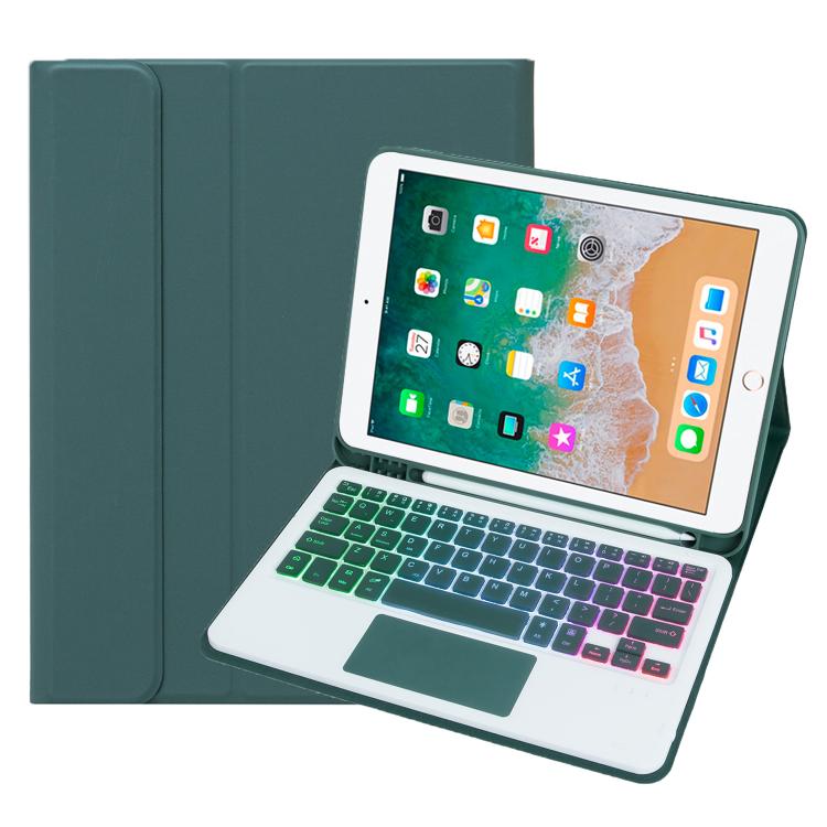 A07B-AS Backlight Bluetooth Touch Keyboard Leather Tablet Case with Pen Slot