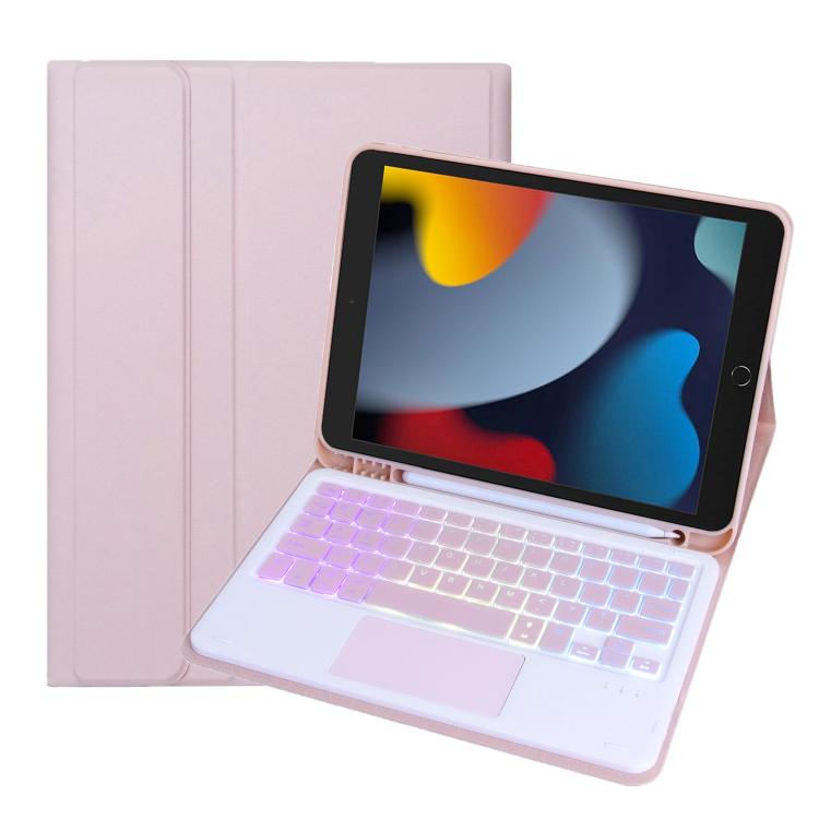 A102B-AS Backlight Bluetooth Touch Keyboard Leather Tablet Case with Pen Slot