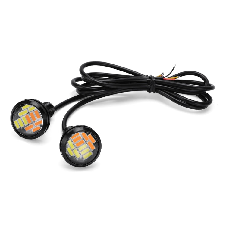10 PCS 23mm 12LEDs SMD-4014 DC9-80V Motorcycle Eagle Eye Light