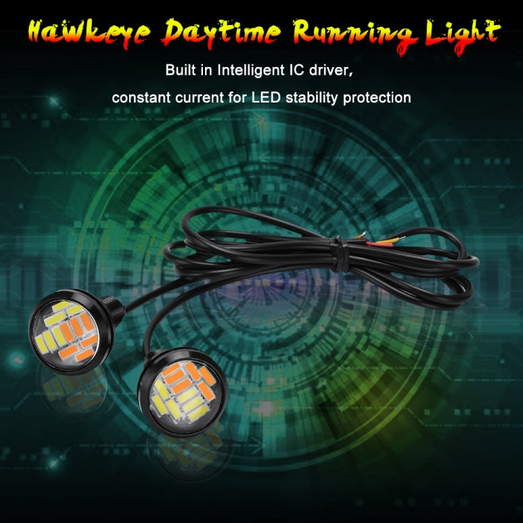 10 PCS 23mm 12LEDs SMD-4014 DC9-80V Motorcycle Eagle Eye Light