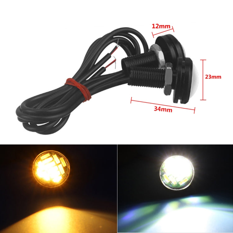10 PCS 23mm 12LEDs SMD-4014 DC9-80V Motorcycle Eagle Eye Light