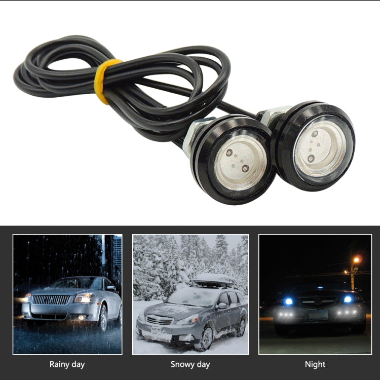 10 PCS 23mm 1.5W DC9-80V Motorcycle Eagle Eye Light Double Lens