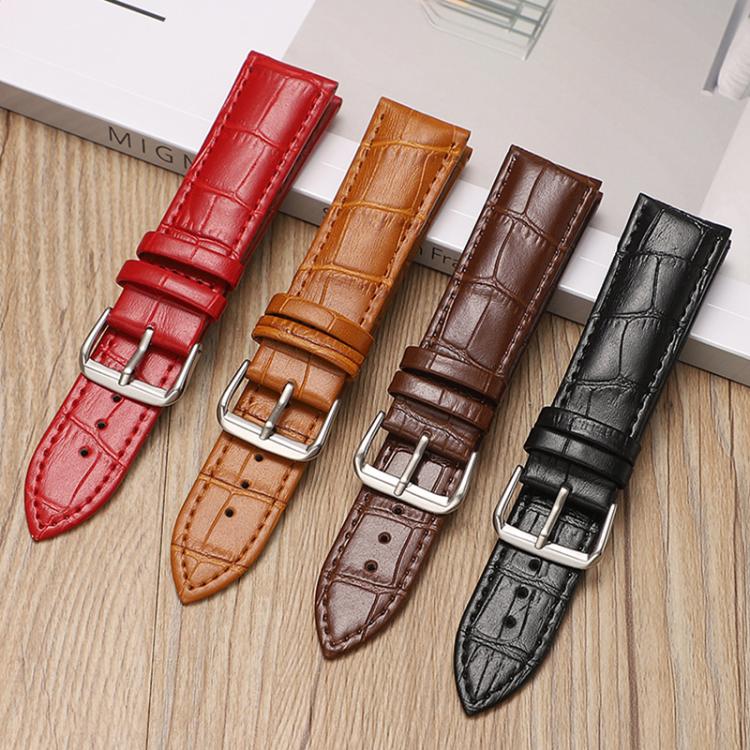 xDfind Bamboo Texture Pin Buckle Leather Watch Band