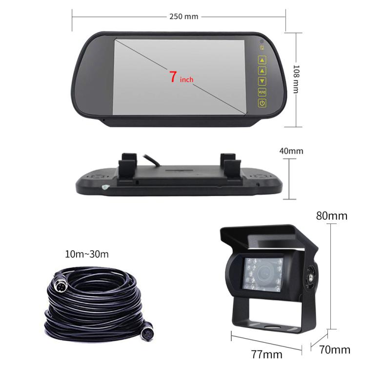 7 inch Car Reversing Rearview Camera Monitor Kit