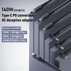 1.8m 140W Type-C to DC Laptop Charging Cable — DC6.0x3.7mm 20V7A