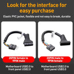 2pcs Computer Motherboard USB3.0 Adapter Cable — 20 Pin Male to 9 Pin Female