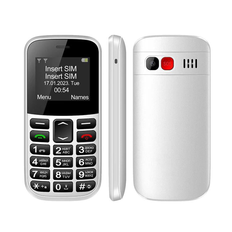 MXMID B210 Keypad Phone, 1.77 inch SC6531E, LED Flashlight, Big Keyboard Big Fonts, SOS, Network: 2G, Dual SIM — Black