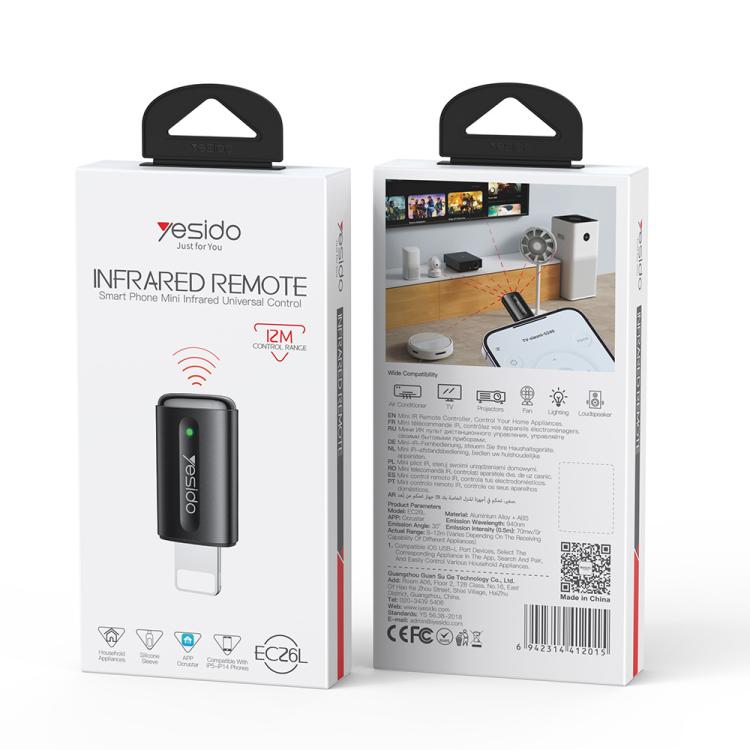 Yesido EC26L 8 Pin Mobile Phone Smart Remote Control Infrared Transmitter