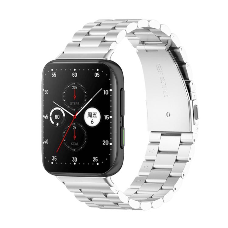Tri-beads Flat Buckle Titanium Alloy Watch Band — Black