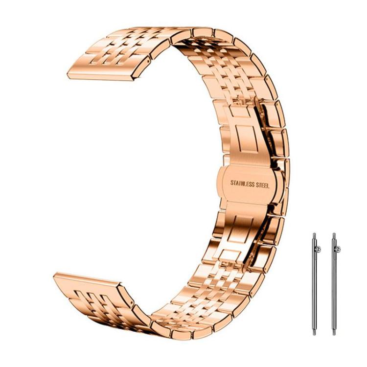xDfind Seven-bead Solid Stainless Steel Watch Band — Rose Gold
