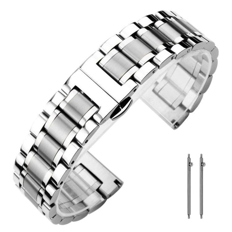 xDfind Five-bead Solid Stainless Steel Butterfly Buckle Watch Band — view 23