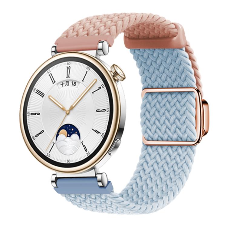 Woven Splicing Color Magnetic Rose Gold Buckle Watch Band